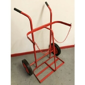 Reflex KB21 Twin Gas Cylinder Trolley (1 x Oxygen or 1 x Acetylene) with 30cm Solid Rubber Wheels