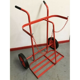 Reflex KB22 Twin Gas Cylinder Trolley (1 x Oxygen & 1 x Propane) with 30cm Solid Rubber Wheels