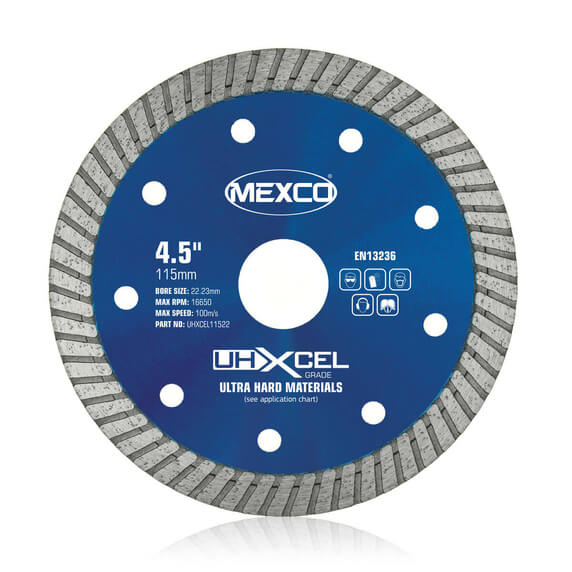 Mexco UHXCEL 115mm Ultra Hard Materials Diamond Blade