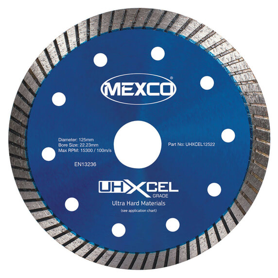 Mexco UHXCEL 125mm Ultra Hard Materials Diamond Blade