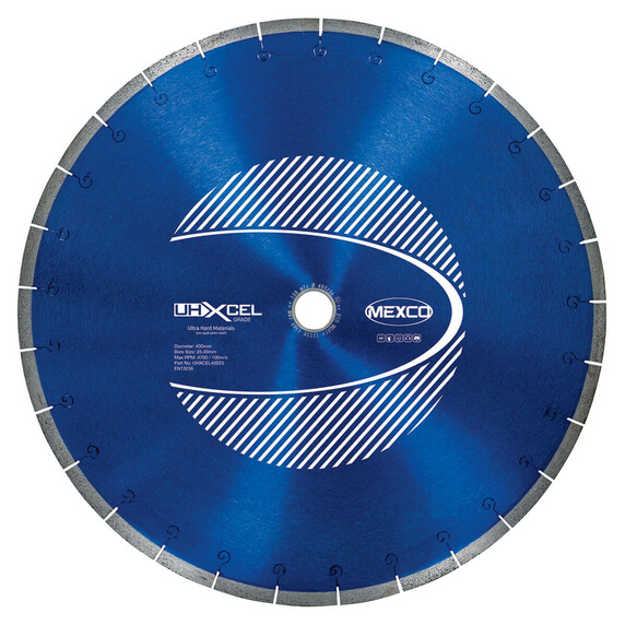 Mexco UHXCEL 400mm Ultra Hard Materials Diamond Blade