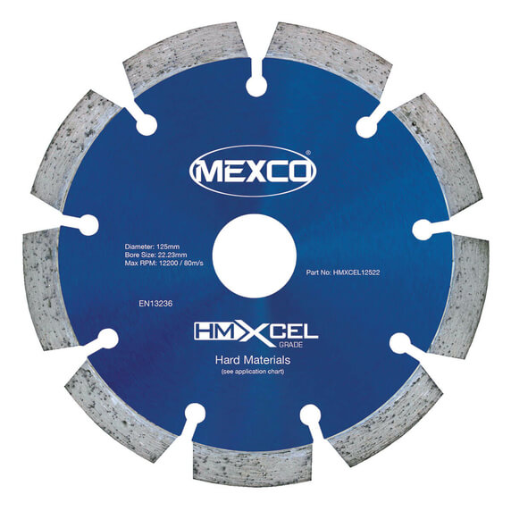 Mexco HMXCEL 125mm Hard Materials Diamond Blade