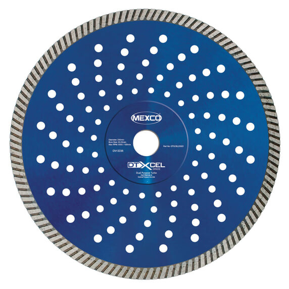 Mexco DTXCEL 230mm Dual Purpose Turbo Diamond Blade