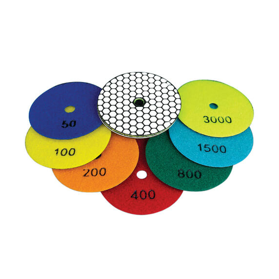 Mexco Ceramica Dry Diamond Stone Polishing Disc Kit