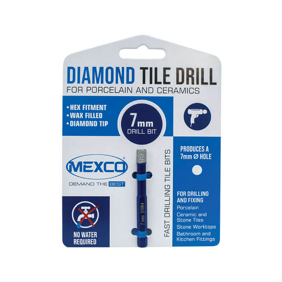 Mexco TDXCEL Wax Filled Diamond Tile Drill Bits (Hex Fit)