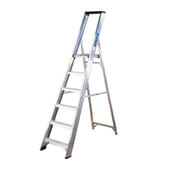 Lyte NBSBP6 Industrial Aluminium Platform Stepladder with Tool Tray (6 Tread - 1.8m)