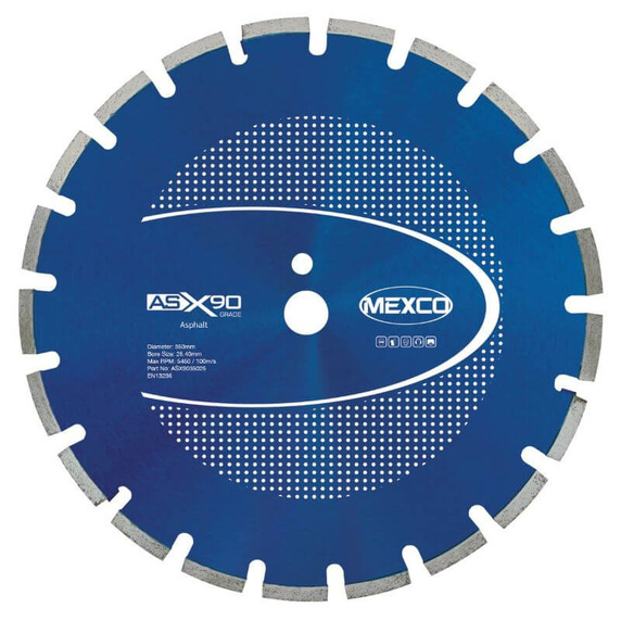 Mexco ASX90 350mm Asphalt Cutting Diamond Blade