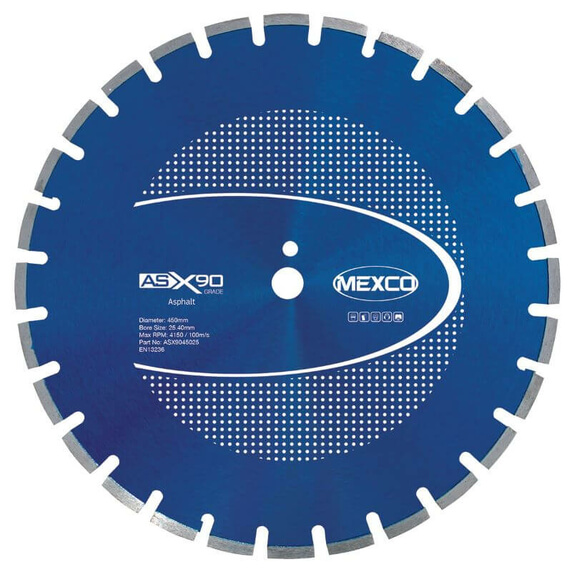 Mexco ASX90 450mm Asphalt Cutting Diamond Blade