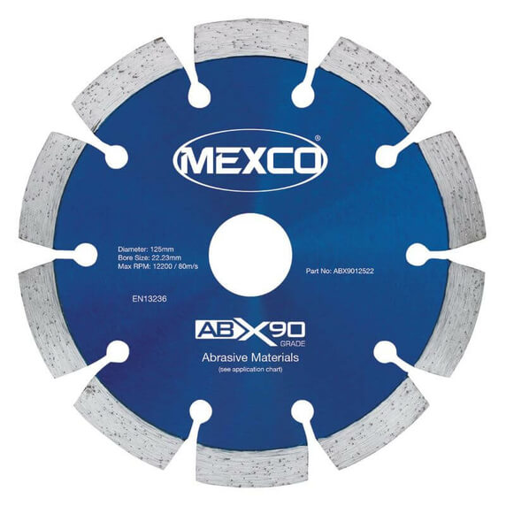 Mexco ABX90 125mm Abrasive Materials Diamond Blade