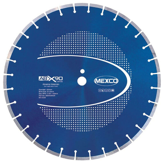 Mexco ABX90 450mm Abrasive Materials Diamond Blade