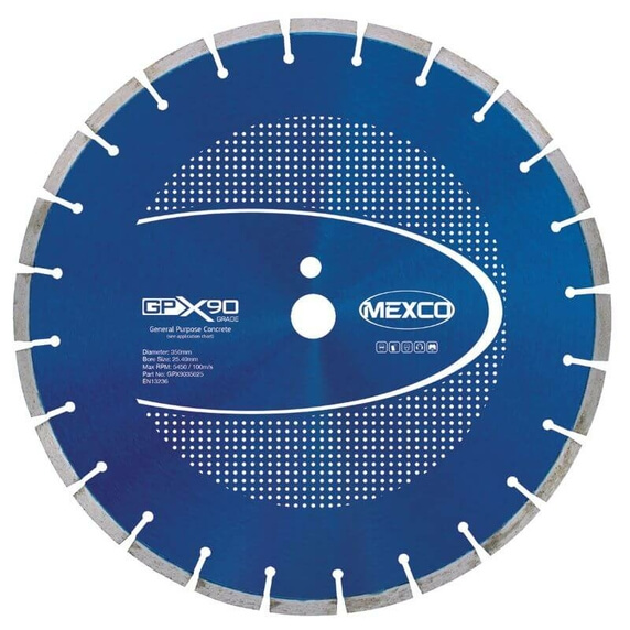 Mexco GPX90 350mm General Purpose Concrete Diamond Blades