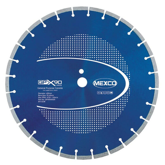 Mexco GPX90 400mm General Purpose Concrete Diamond Blades