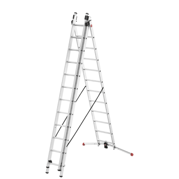 Hailo S100 Profilot Combination Ladder with Adjustable Stabiliser (3x12 Rung - 8.1m)