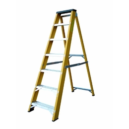 Lyte NGFBB7 Heavy Duty Fibreglass Swingback Stepladder with Tool Tray (7 Tread - 1.4m)