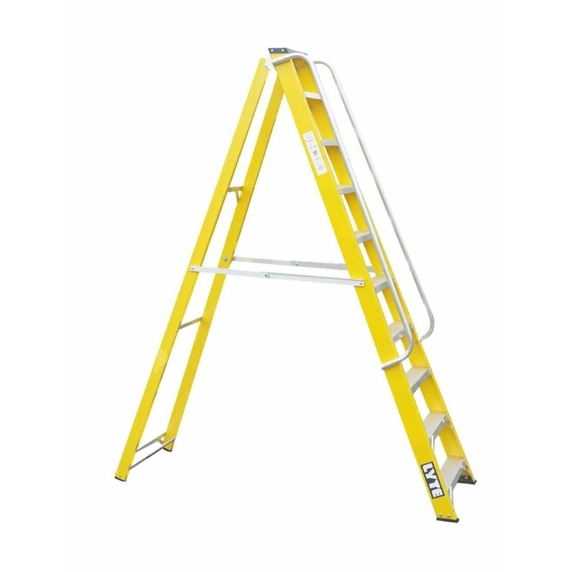 Lyte NGFBB10 Heavy Duty Fibreglass Swingback Stepladder with Tool Tray (10 Tread - 2.13m)