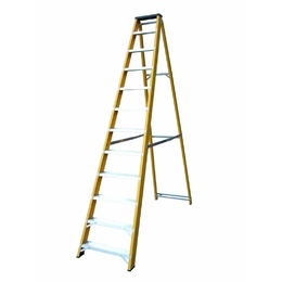 Lyte NGFBB12 Heavy Duty Fibreglass Swingback Stepladder with Tool Tray (12 Tread - 2.5m)