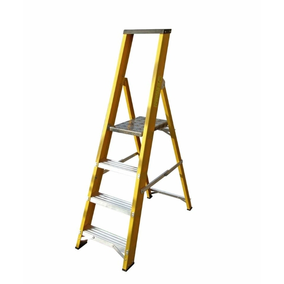 Lyte NGFBP4 Heavy Duty Fibreglass Platform Stepladder with Tool Tray (4 Tread - 810mm)