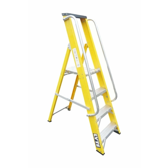 Lyte NGFBP4 Heavy Duty Fibreglass Platform Stepladder with Tool Tray (4 Tread - 810mm)