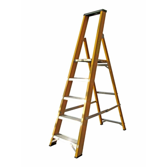 Lyte NGFBP5 Heavy Duty Fibreglass Platform Stepladder with Tool Tray (5 Tread - 1m)