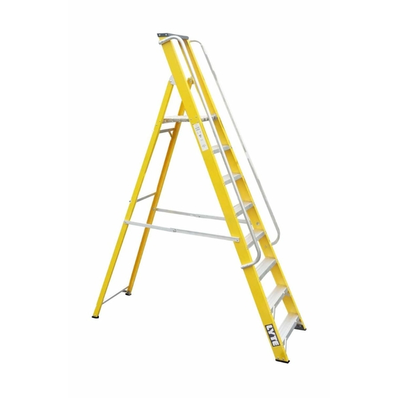 Lyte NGFBP8 Heavy Duty Fibreglass Platform Stepladder with Tool Tray (8 Tread - 1.7m)