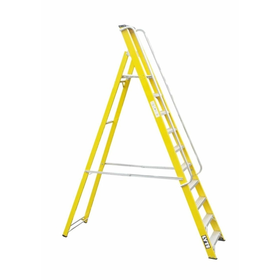 Lyte NGFBP10 Heavy Duty Fibreglass Platform Stepladder with Tool Tray (10 Tread - 2.1m)