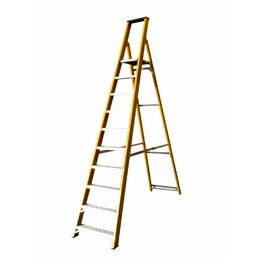 Lyte NGFBP10 Heavy Duty Fibreglass Platform Stepladder with Tool Tray (10 Tread - 2.1m)