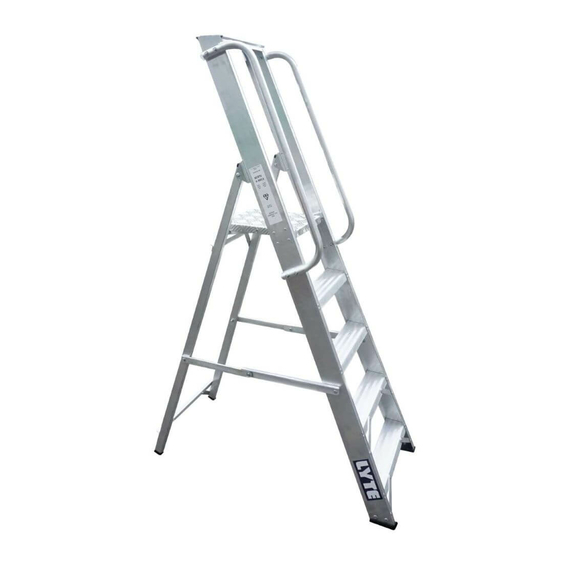 Lyte NESP5 Industrial Aluminium Platform Stepladder (5 Tread - 1.65m)