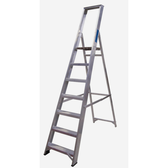 Lyte NESP7 Industrial Aluminium Platform Stepladder (7 Tread - 2m)