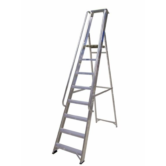 Lyte NESP8 Industrial Aluminium Platform Stepladder (8 Tread - 2.3m)