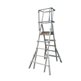 Lyte MultiLyte ML58A Aluminium Telescopic Podium Step Ladder (1.36m - 2.14m Platform)