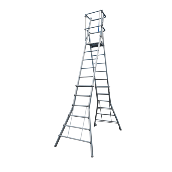 Lyte MultiLyte ML711A Aluminium Telescopic Podium Step Ladder (1.88m - 2.95m Platform)