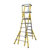 Lyte MultiLyte ML69GF Glassfibre Telescopic Podium Step Ladder (1.64m - 2.36m Platform)