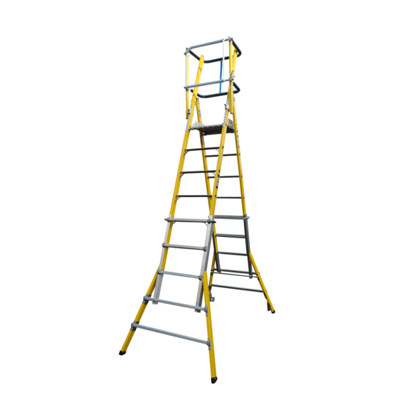 Lyte MultiLyte ML69GF Glassfibre Telescopic Podium Step Ladder (1.64m - 2.36m Platform)