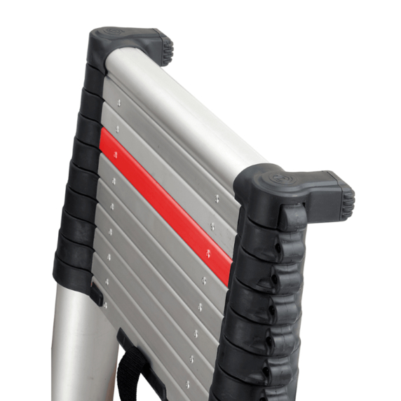 Climb-It EN131-Certified 3.8m Telescopic Ladder With Stabiliser Bar