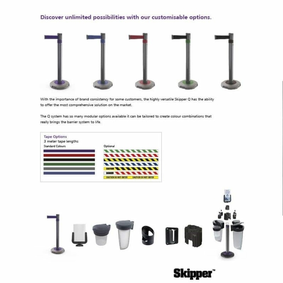 Skipper Q 3m Retractable Belt Queue Barriers