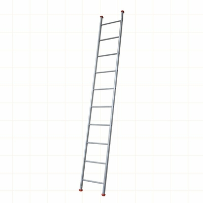 LFI TuFF Steel 10 Rung Single Section Industrial Pole Ladder (3m)