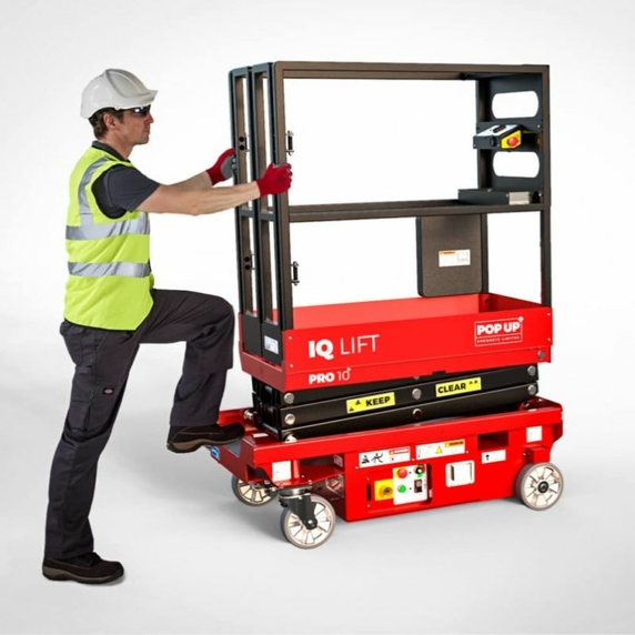 Pop Up IQ LIFT PRO 10 Push Around Scissor Lift