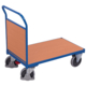 Variofit Push Bar Wooden Platform Trolley with End Board - 500kg