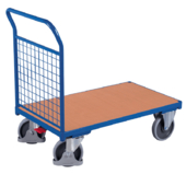 Variofit Push Bar Platform Trolley with Mesh End Panel - 500kg