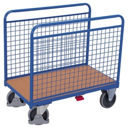 Variofit Heavy Duty Platform Trolley with Two Mesh Side Supports - 500kg