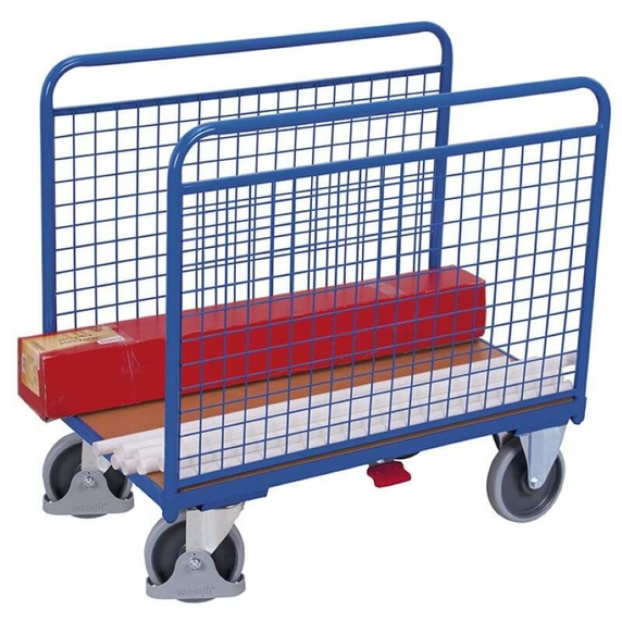 Variofit Heavy Duty Platform Trolley with Two Mesh Side Supports - 500kg