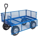 Industrial Turntable Truck with 1200 x 600mm Mesh Platform & Sides - 400kg