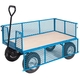 Industrial Turntable Truck with 1200 x 600mm Plywood Platform & Mesh Sides - 400kg