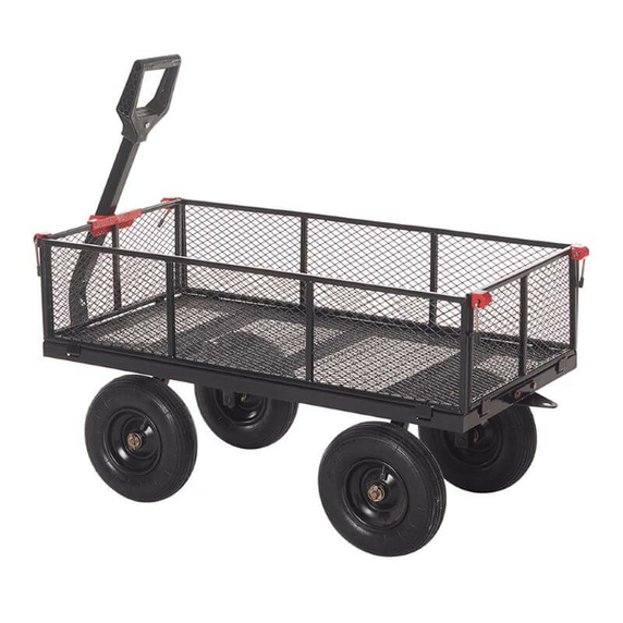 Heavy Duty Turntable Truck with 1000 x 600mm Mesh Platform & Removable Sides - 450kg