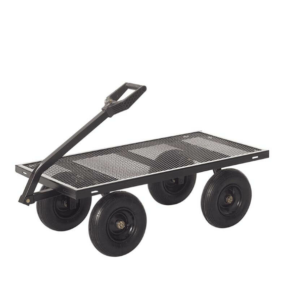 Heavy Duty Turntable Truck with 1000 x 600mm Mesh Platform & Removable Sides - 450kg