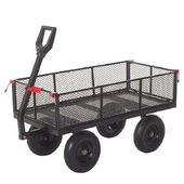 Heavy Duty Turntable Truck with 1000 x 600mm Mesh Platform & Removable Sides - 450kg