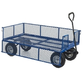 Industrial Turntable Truck with 1500 x 750mm Mesh Platform & Sides - 500kg