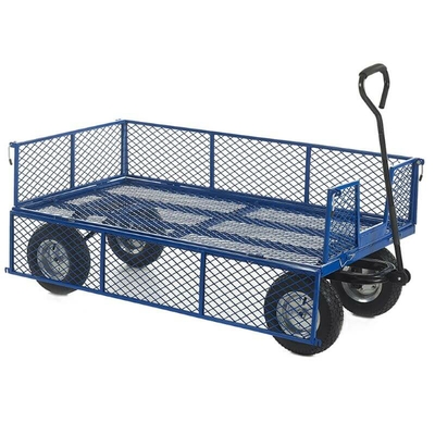 Industrial Turntable Truck with 1500 x 750mm Mesh Platform & Sides - 500kg