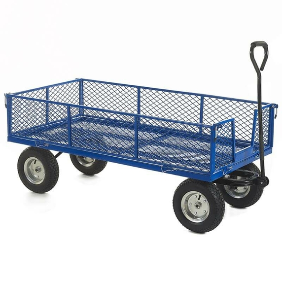 Industrial Turntable Truck with 1500 x 750mm Mesh Platform & Sides - 500kg