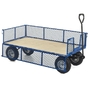 Industrial Turntable Truck with 1500 x 750mm Plywood Platform & Mesh Sides - 500kg